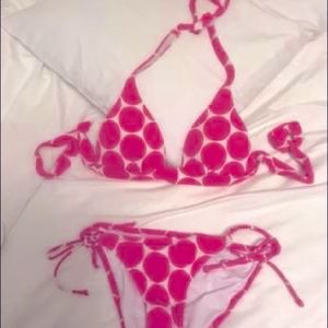 Victoria Secret XS pink polka dot bikini